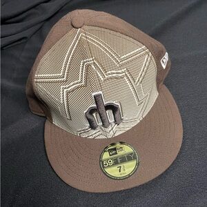 New Era 59FIFTY brown/white Seattle Mariners fitted baseball cap in size 7 3/8